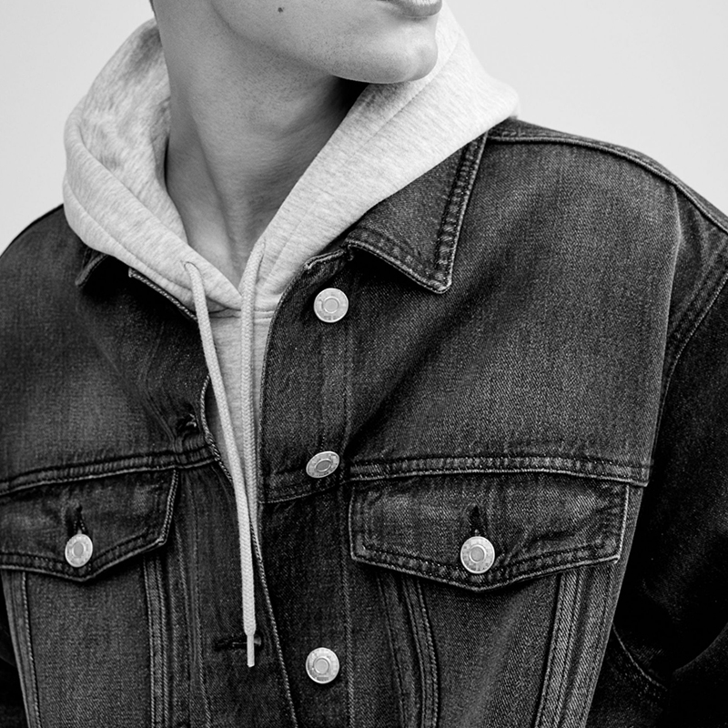 hongfeng denim hoodie jacket supplier